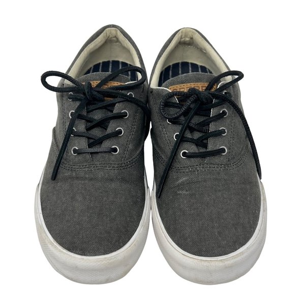 Sperry Striper 2 Gray Canvas Deck Boat Shoe Lace Up STS16795 Size 8 US - Picture 3 of 11